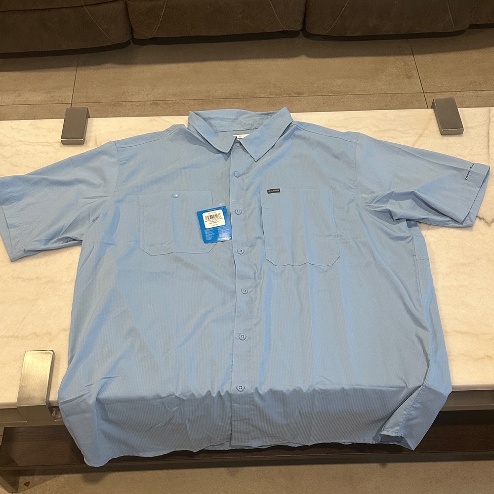 Columbia Sky Blue Men's Button Down Shirt